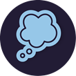Icon of a thought bubble