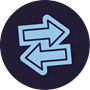 Icon of two arrows pointing opposite directions