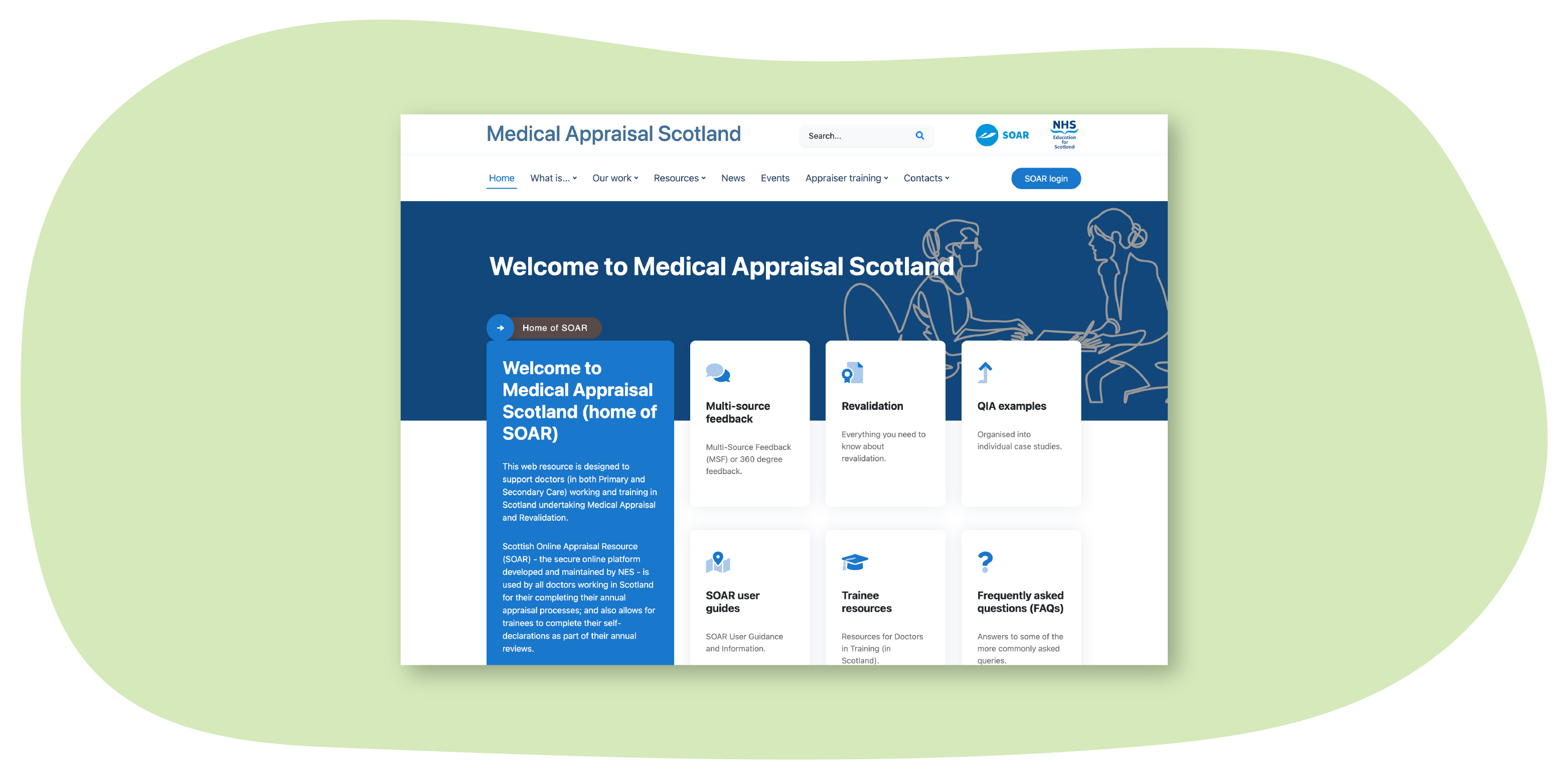 Image of Medical Appraisal Scotland website home page