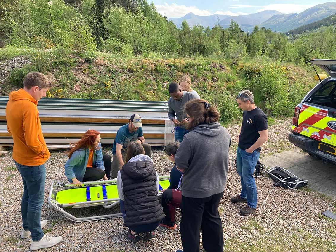 Participants of the Scottish GP Rural Fellowship training in a rural mountanous area