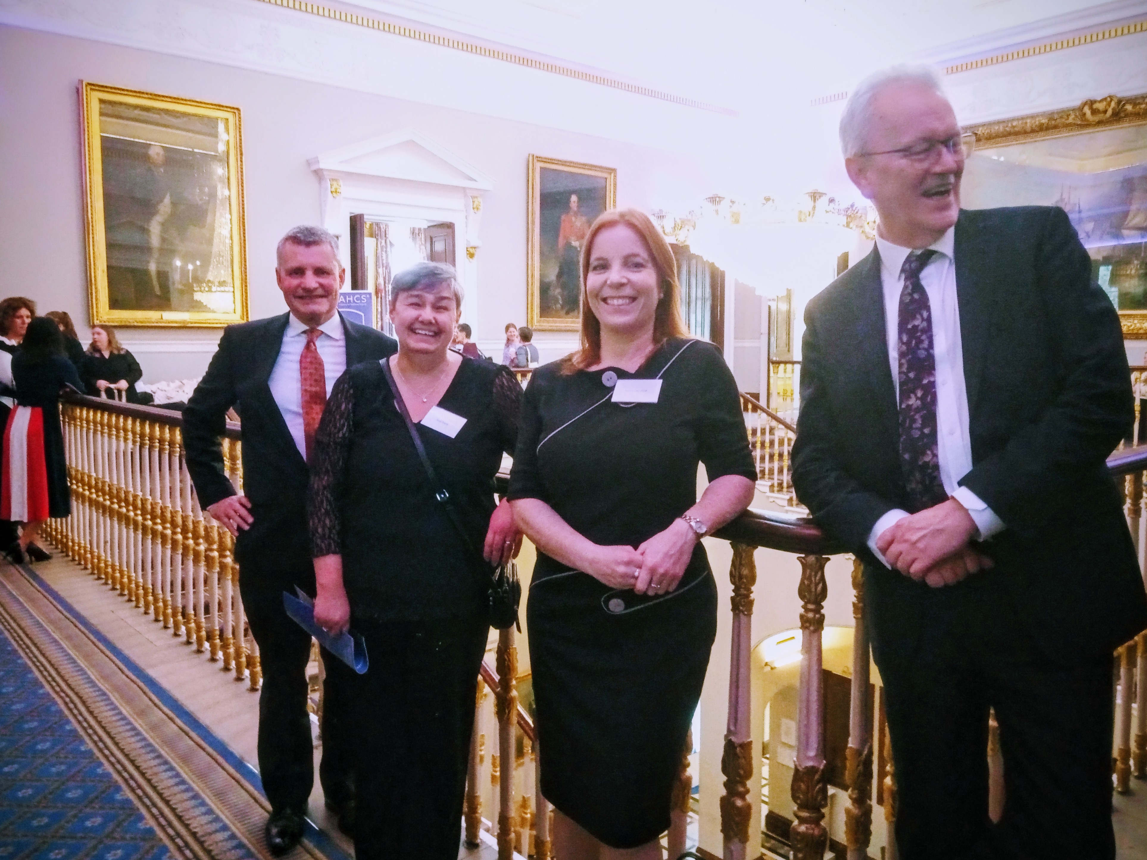 AHCS Fellowship Awards. From left to right: Rob Farley, previous HCS Associate Director (retired); Sarah Smith, HCS Associate Director; Lorna Crawford, Head of Programme QA; David Stirling, Healthcare Science Director, PSD Scotland