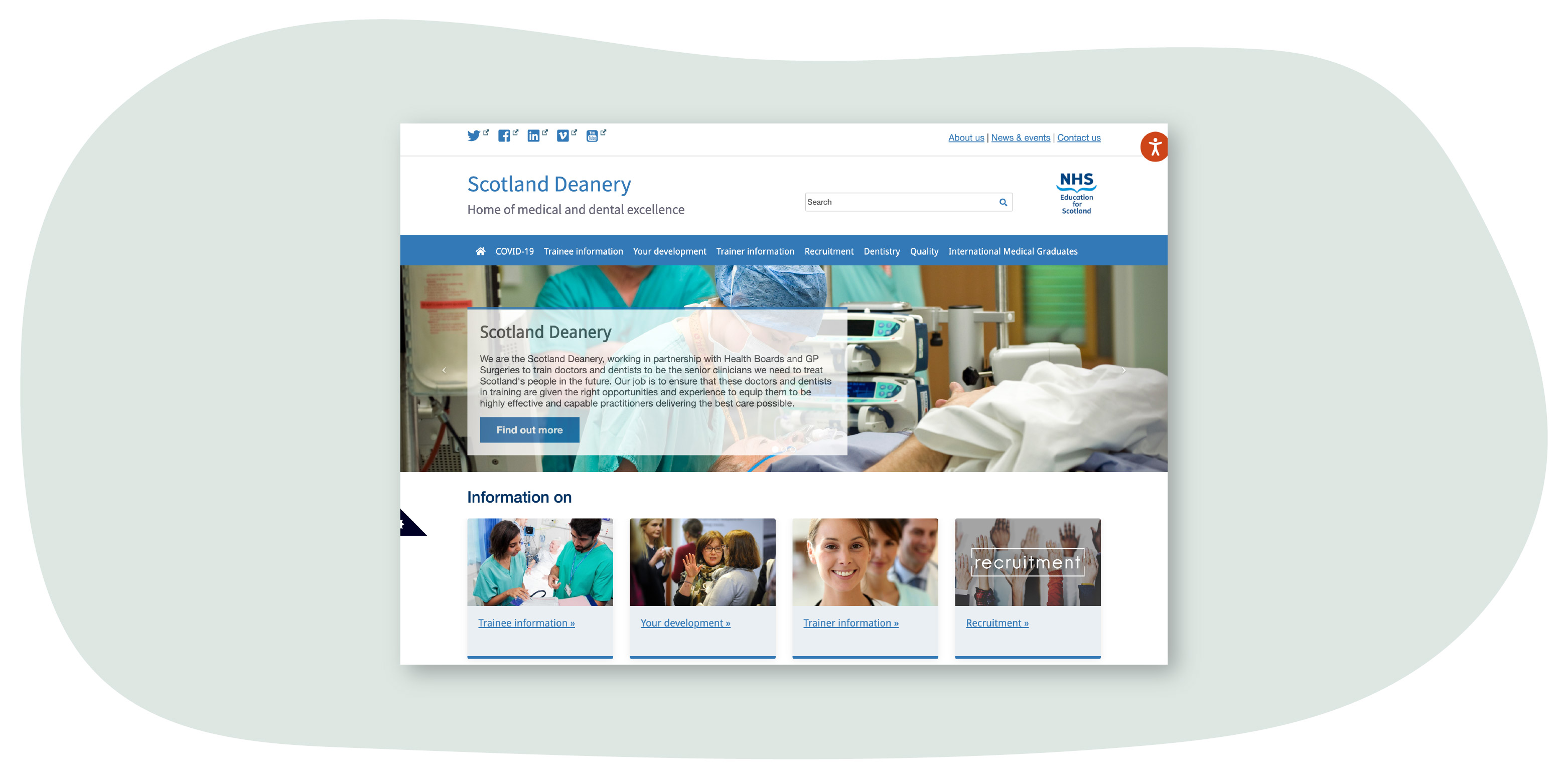 Image of Scotland Deanery website landing page