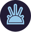 Icon of a rising sun
