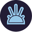 Icon of a rising sun