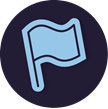 Icon of a flag fluttering in the wind