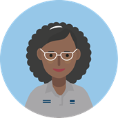 Portrait illustration of a young female minority student